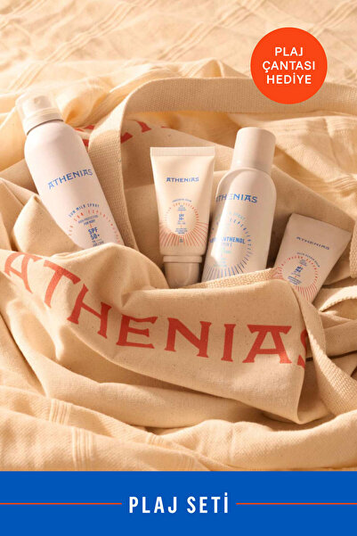Athenias Plaj Güneş Koruma Seti Vücut Güneş Sütü + Yüz Güneş Kremi + After Su...