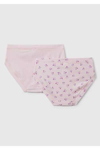 United Colors of Benetton Girl's Pink Classic Cut Panties Set of 2
