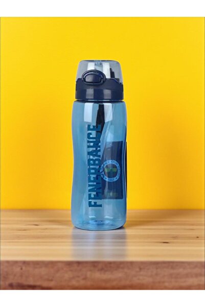 SANALTİCARETİM Fenerbahçe Taraftar Şeffaf 750 Ml Pipetli Suluk Matara