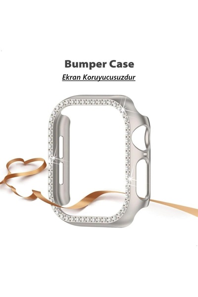 Alstrap Apple Watch 7-8-9 41mm Compatible Starlight Elegant Diamond Stone Case Protector