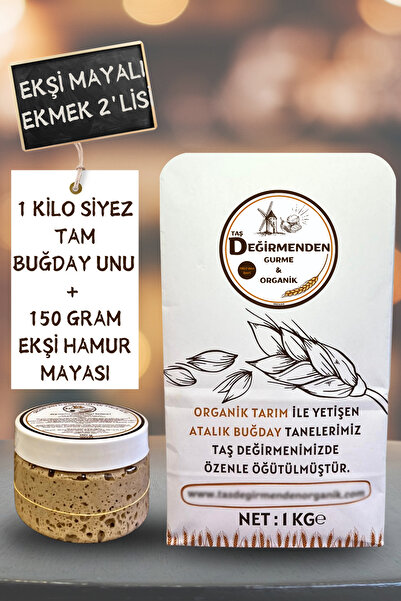 Taş Değirmenden Organik Organik Atalık Siyez Tam Buğday Unu - Siyez Ekşi Hamur Mayası