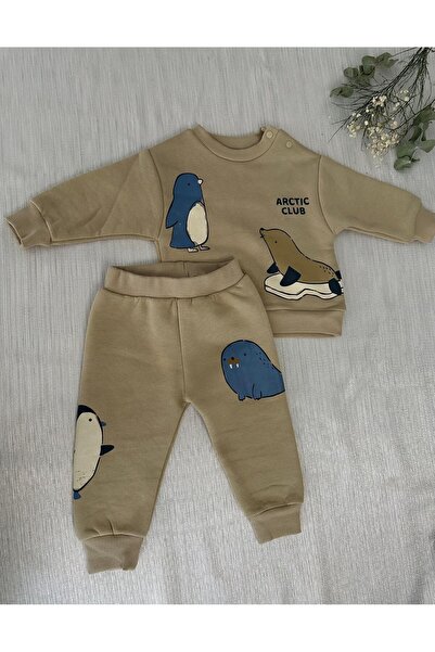 Erkek Bebek/Çocuk Polar Takım - Bej