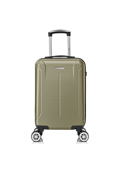 Quasar & Co. Smart Cabin Trolley, 55x37x20cm, Hand Luggage Trolley, Cabin Suitcase, 4 Double Wheels, Lock, ABS, Champagne