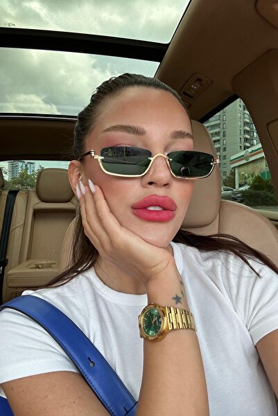 REN EYEWEAR GULİTE نظارات شمسية معدنية نصف إطار فضي أسود 2024 نظارات نسائية ح...