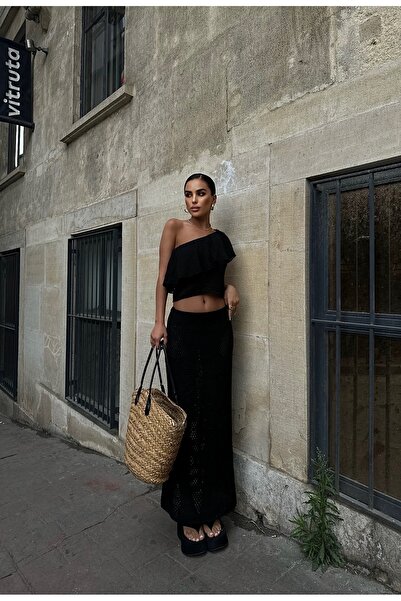 Lijuri Nadia ruffle detailed crochet set 9866