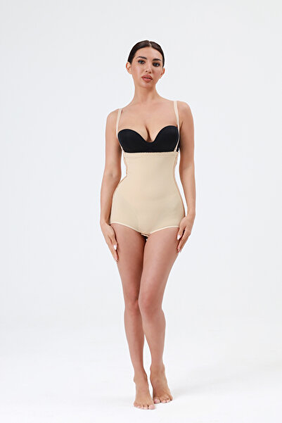 LİPOTEKS Post-Operative Two-Sided Agraffed Closed Back Swimsuit Type Liposuction Corset