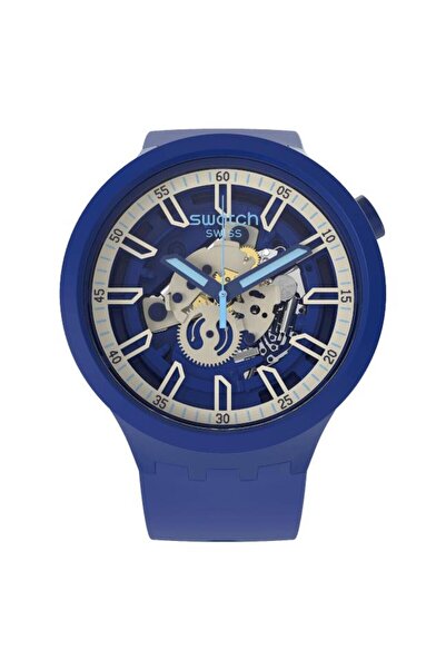 Swatch SB01N102 Big Bold Iswatch Blue Unisex Kol Saati