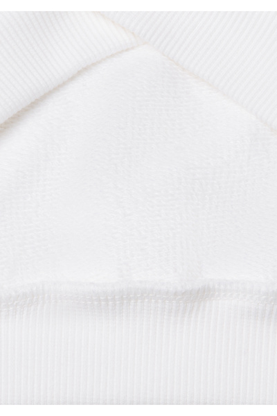 United Colors of Benetton Hanorac alb cu glugă cu logo Benetton pentru fetiță