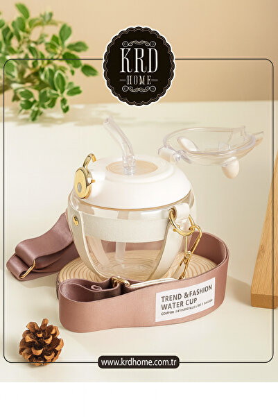 YzHome Lüks Renkli Akrilik Askılı Matara Suluk Çanta Model 600ml