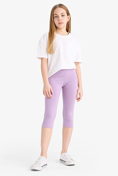 DeFacto Girl's Midi Basic Plain Leggings B5656A824Sm