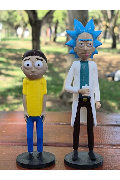 WORK3D Rick And Morty 2'li set büst figür