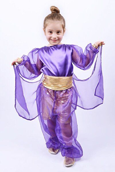 Annee Bakk Mor Renkli Kız Çocuk Modern Dans Kostümü, Rahat ve Şık Tasarım