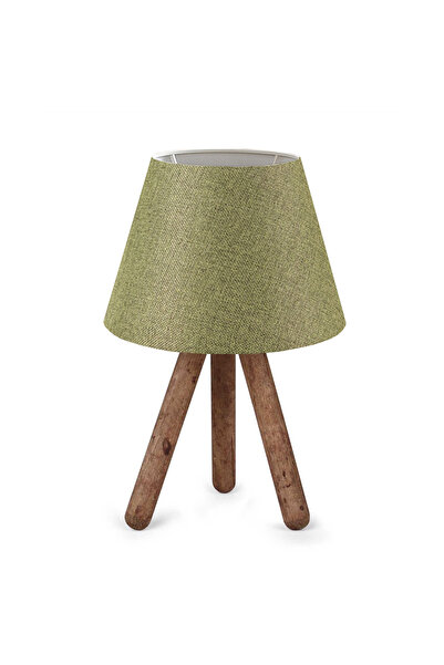 HOMİNG Green Three-Legged Wooden Lampshade Design