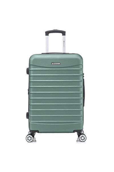 Quasar & Co. Large Expandable Trolley, Line trolley, 77x49x31-36cm, checked luggage, 4 double wheels, abs, Light Turquoise