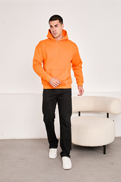 STOCX Erkek Basic Oversize Kapüşonlu Sweatshirt