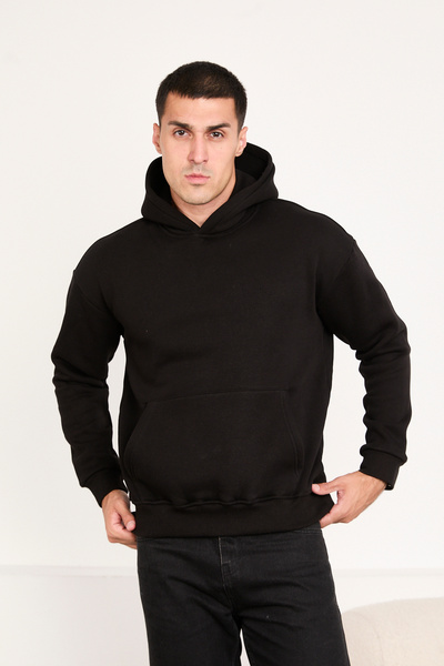 STOCX Hooded Basic Oversize Men's Sweatshirt