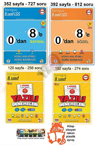 Tonguç Yayınları 8. Sınıf 0'dan 8'e Sayısal Sözel Konu Anlatımlı Soru Bankas ...