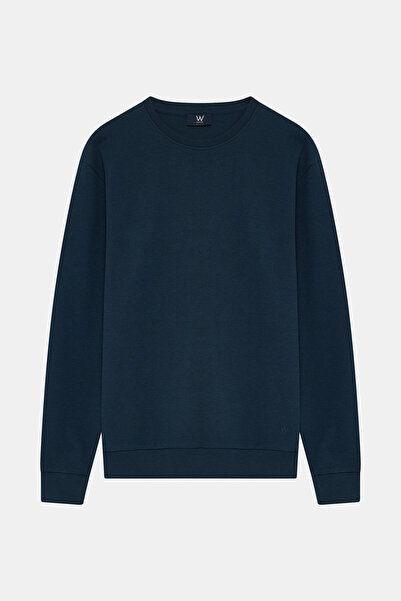 W Collection SİYAH BİSİKLET YAKA UZUN KOLLU SWEATSHIRT