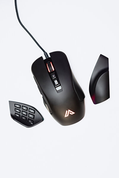 Sarepo GT-400 Profesyonel Oyuncu Mouse 12400 DPI Değiştirilebilir Yan Tuş Pan...