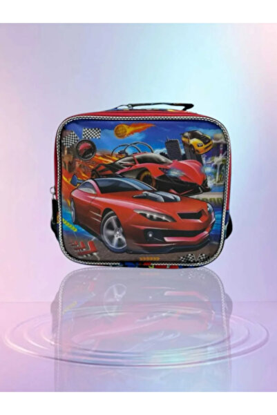 Benittokids Relaxion Glitter Red Car Patterned Thermal Lunch Box 3323