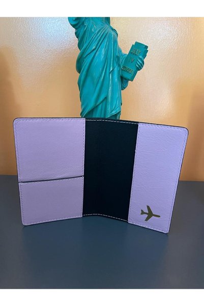 Seyahataksesuar Pink Leather Passport Case
