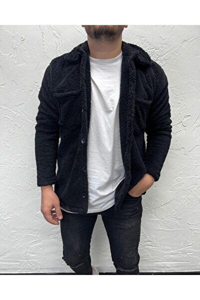 Fifty Color 3-х частинний унісекс біло-сірий та чорний плюшевий полярний кардиган-сорочка