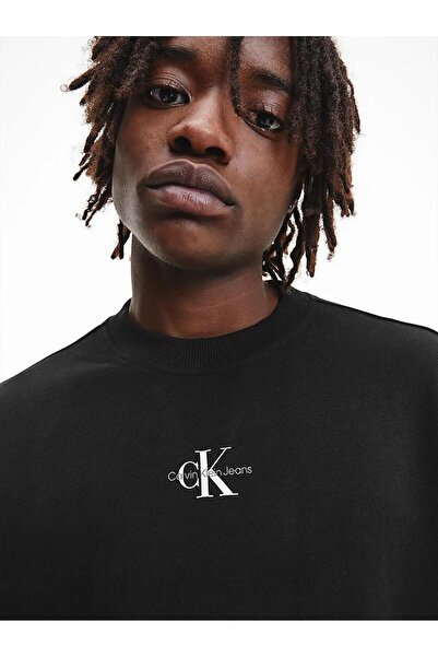 Calvin Klein Pánská mikina Micro Monologo Crew Neck