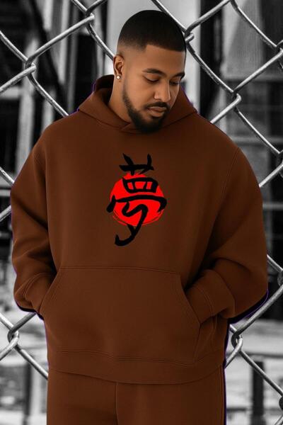 DM DOLCE MORE Hanorac supradimensionat cu imprimeu oriental îndepărtat