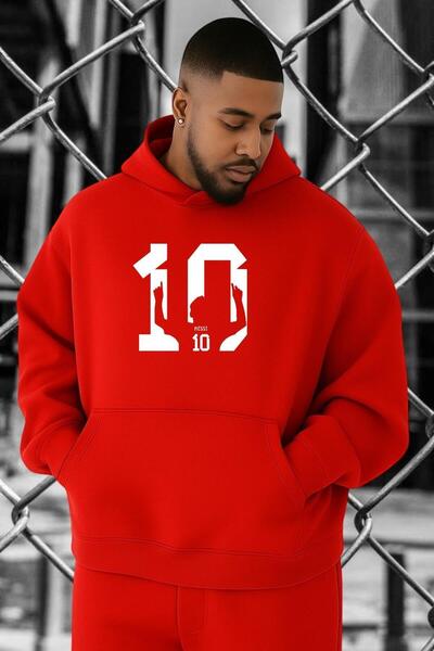 DM DOLCE MORE Hanorac de mărime mare cu imprimeu NUMEROUL 10