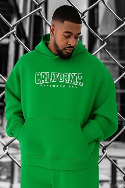 DM DOLCE MORE سويت شيرت كبير الحجم مطبوع عليه كاليفورنيا