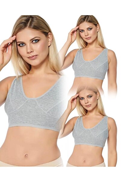 Ersoy مجموعة من 3 قطع من قميص داخلي كامل من الليكرا مضلع بنصف حمالات (حمالات ...