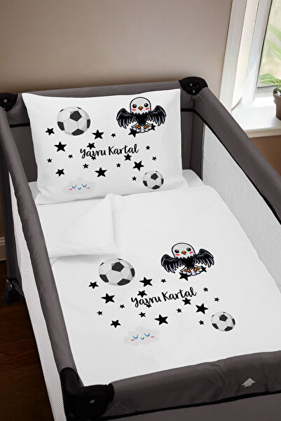 Homamia Isme Özel 75x120 Park Yatak Beşik Nevresim Takımı Kartal