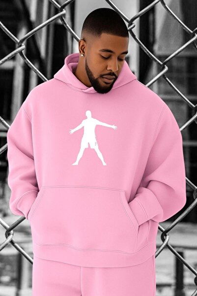 E-ROMA Hanorac supradimensionat cu imprimeu pentru jucători de fotbal