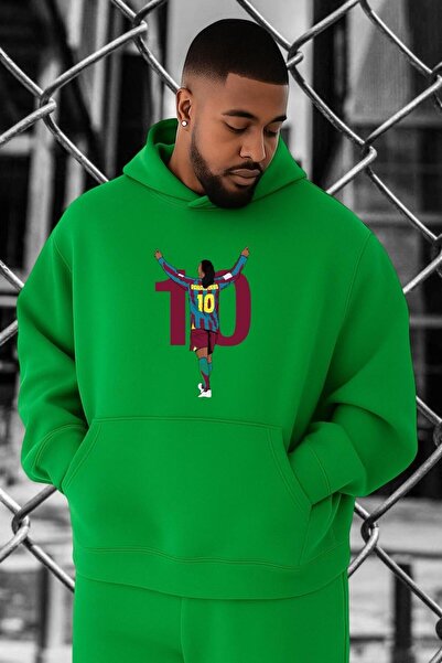 DM DOLCE MORE سويت شيرت مقاس كبير مطبوع عليه كرة القدم رقم 10