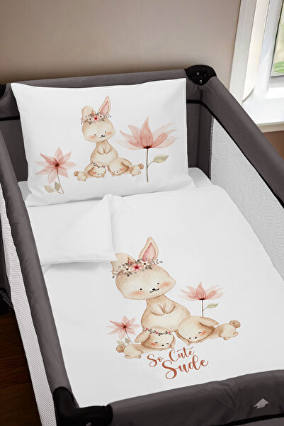 Homamia Isme Özel 75x120 Park Yatak Beşik Nevresim Takımı