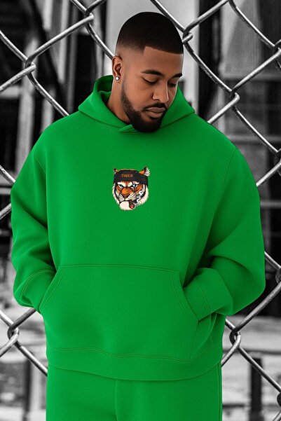 DM DOLCE MORE Hanorac cu imprimeu de tigru, mărime mare