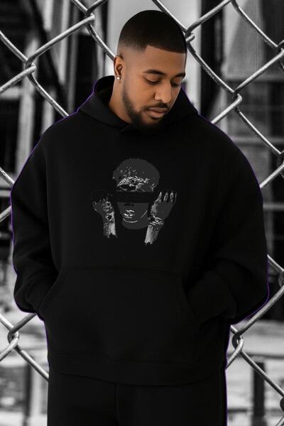 E-ROMA FOCUS ÖZGÜRLÜK BASKILI BÜYÜK BEDEN SWEATSHIRT