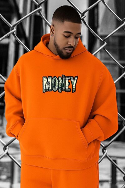 DM DOLCE MORE سويت شيرت بطبعة نقود مقاس كبير