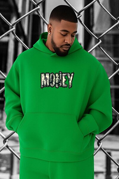 DM DOLCE MORE Hanorac supradimensionat cu imprimeu de bani