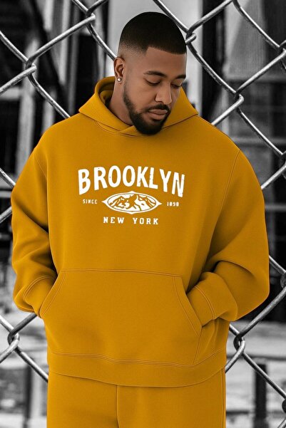 DM DOLCE MORE سويت شيرت بروكلين مطبوع بمقاس كبير