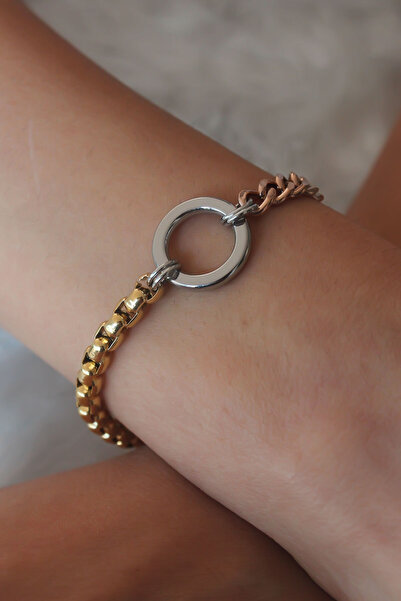 Lisinya سوار نسائي من الفولاذ متعدد الألوان -