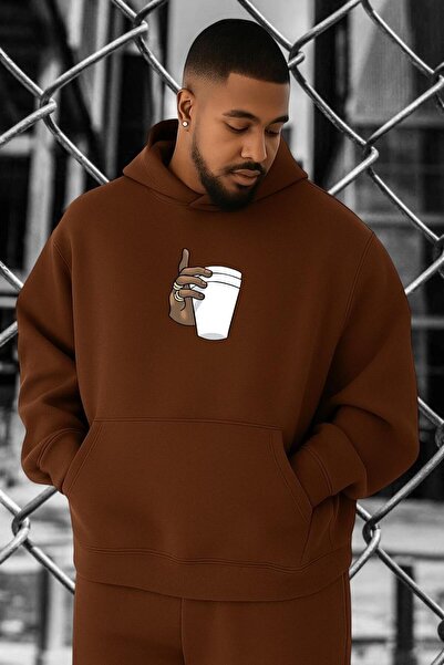 E-ROMA ΦΟύτερ με στάμπα καφέ σε μεγάλο μέγεθος