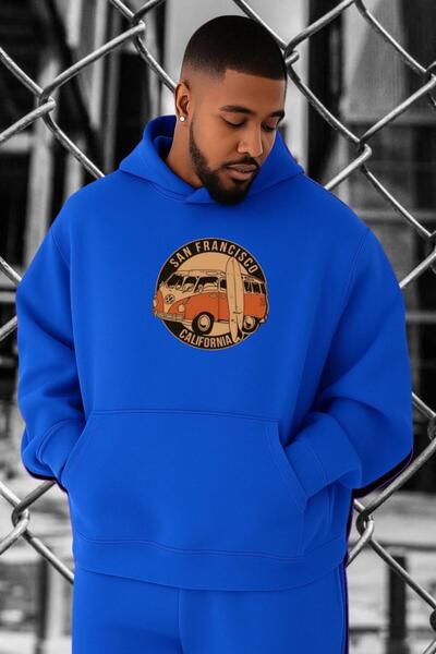 E-ROMA Hanorac supradimensionat cu imprimeu SAN FRANCISCO WOSWOS