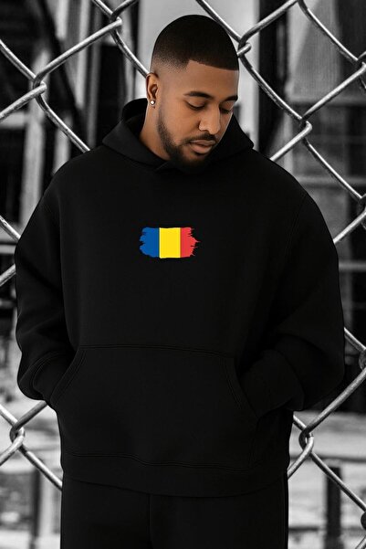 DM DOLCE MORE سويت شيرت مطبوع عليه رومانيا مقاس كبير