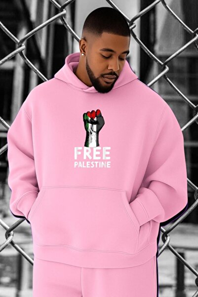 DM DOLCE MORE Hanorac supradimensionat cu imprimeu FREE FREE PALESTINE
