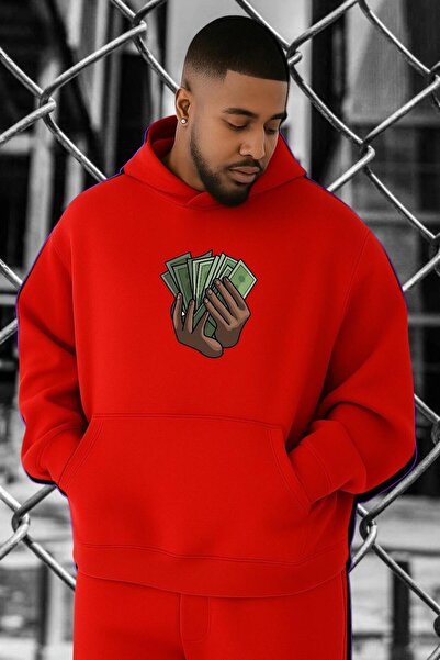 E-ROMA Hanorac cu imprimeu PARA MONEY în mărime mare