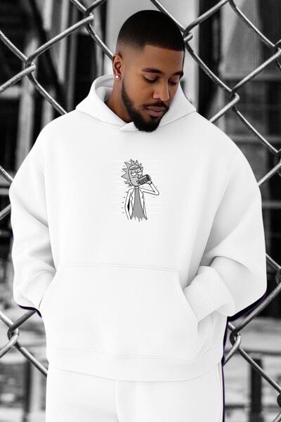 DM DOLCE MORE سويت شيرت كبير الحجم مطبوع عليه ريك مورتي