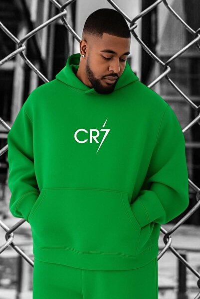 DM DOLCE MORE سويت شيرت مقاس كبير مطبوع عليه CR7