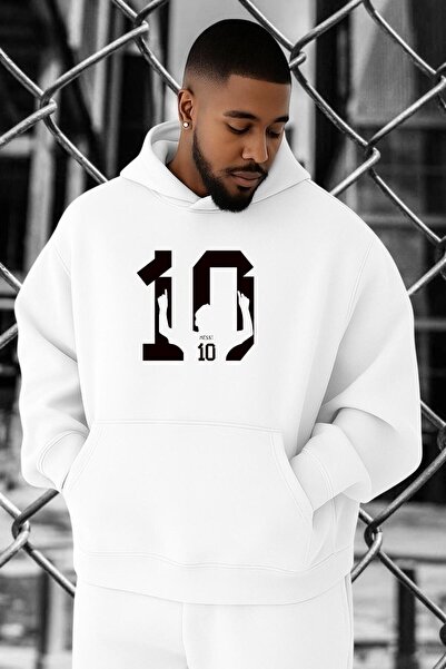 E-ROMA Hanorac de mărime mare cu imprimeu NUMEROUL 10