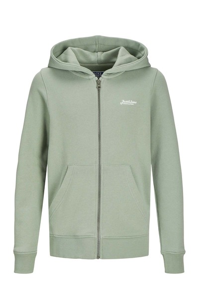 Jack & Jones JJBEAU SWEAT ZIP HOOD JNR Yeşil Erkek Çocuk Sweatshirt